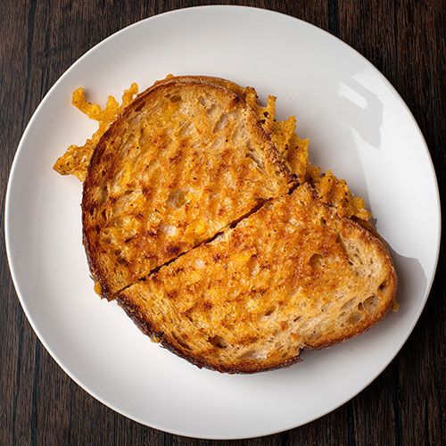 grilled cheese sandwich on a plate