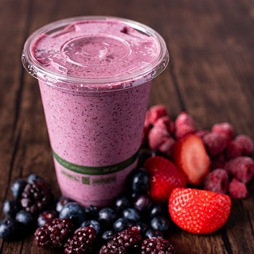 pink colored smoothie